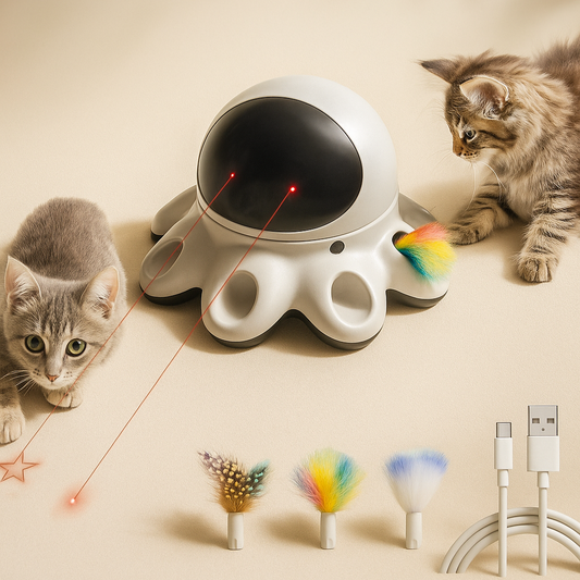 Catatouille™ OrbitPlay™ 2-in-1 Smart Laser & Feather Teaser Toy
